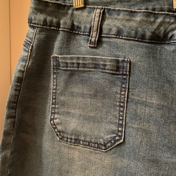 Luvamia Wide Leg Jeans Trendy Cropped Women’s Blue Jeans Cotton Blend Size 2XL - Picture 5 of 16